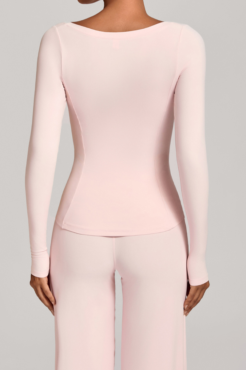 V-neck sport long-sleeved garment