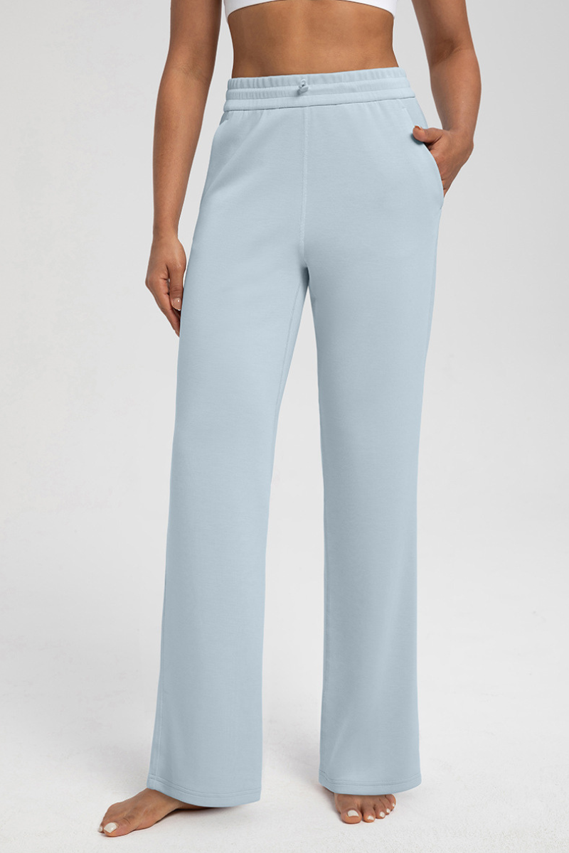 Sand-washed air-loft yoga long pants