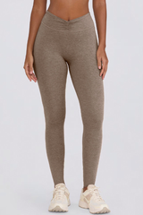 Women's Brushed Pleated Sports Yoga Legging