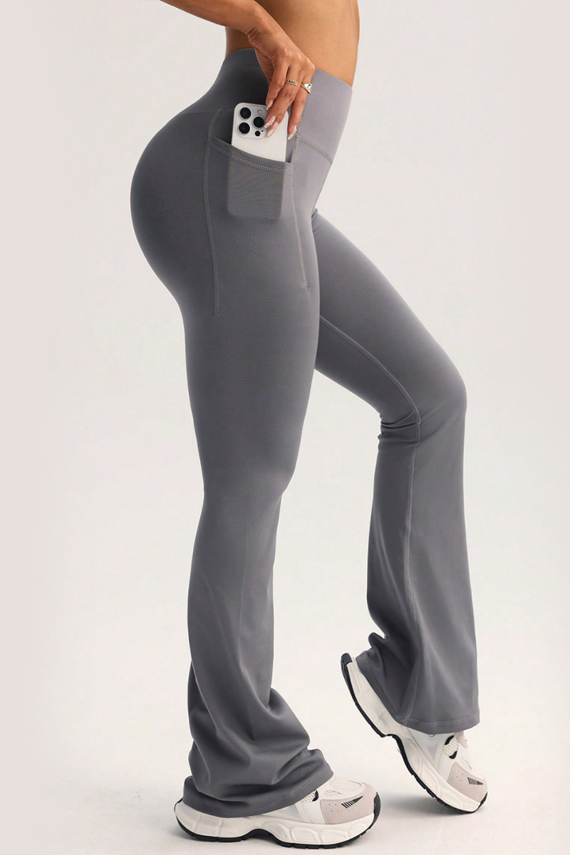 Women's High-Waist Pocket Butt-Lifting Yoga Flare Pants