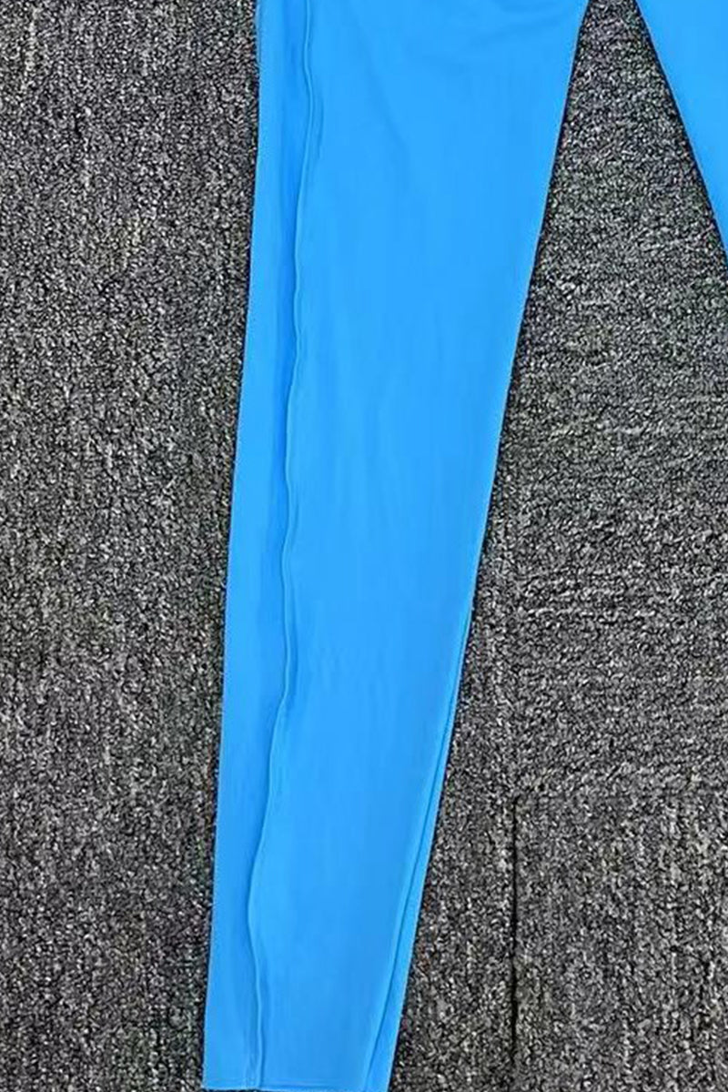 Women One-Piece Backless Skinny Long Sleeve Long Pants Exercise Yoga Bodysuit