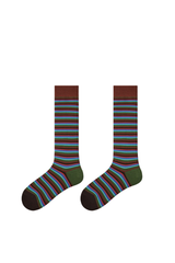 Women's Y2K Retro Color Stripe Soft Slouch Crew Socks