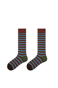 Women's Y2K Retro Color Stripe Soft Slouch Crew Socks
