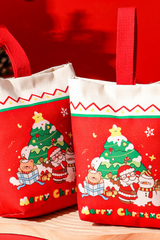 Christmas Canvas Gift Bag For Xmas Eve Apple Candy Wrapping