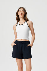 Women Sleeveless With Chest Pad Shock Slim Thin Yoga Fitness Exercise Tank Tops