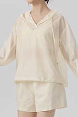 Women's Lightweight Sunscreen Sets:Hoodie And Shorts