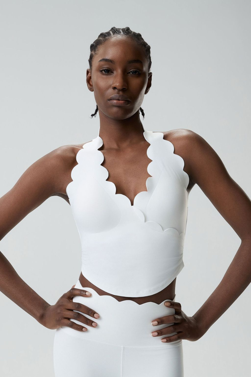 Women's Petal Halter Neck Athletic Tank Top