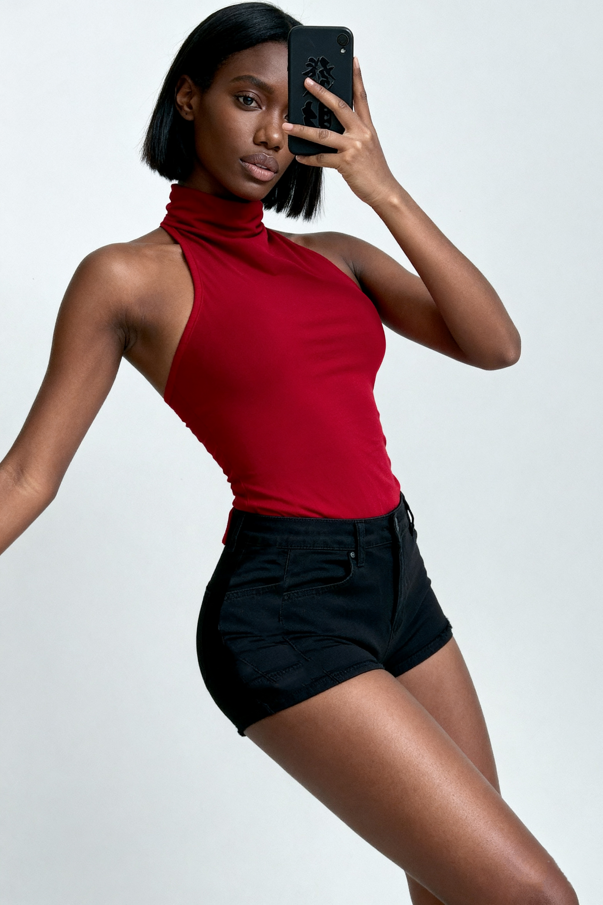 Women's backless sleeveless TankTop with chest pads