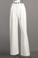 High-waist wide-leg pants