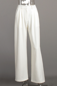 High-waist wide-leg pants