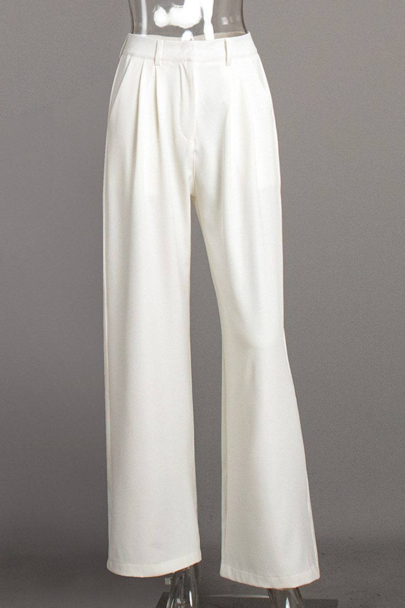 High-waist wide-leg pants