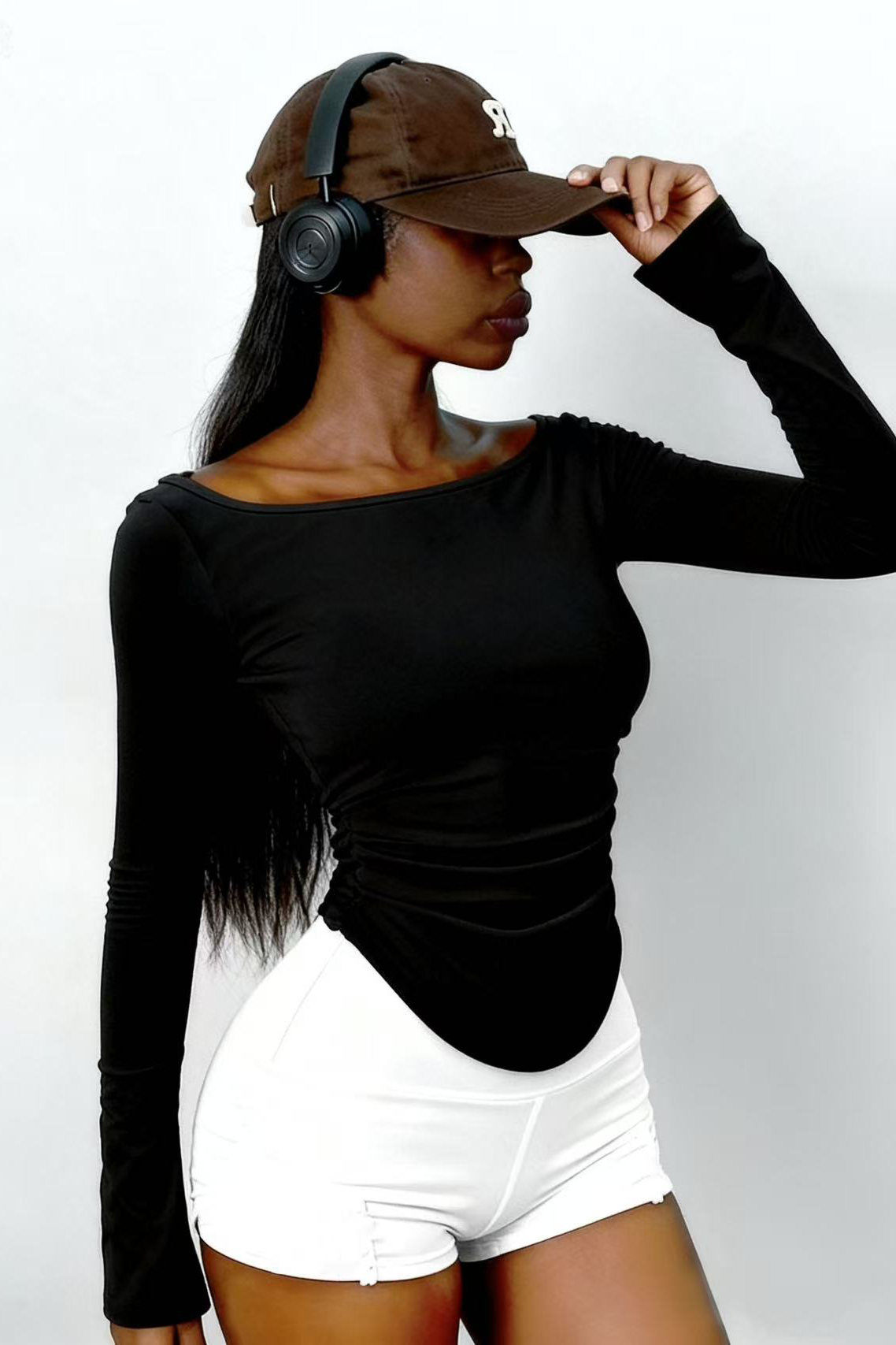 Women's Long Sleeve Boat Neck Yoga Top