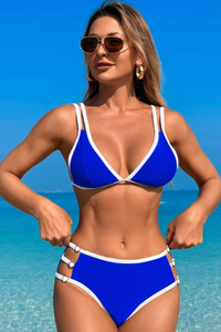 Women's Triangle Cup Color Block Sexy Bikini