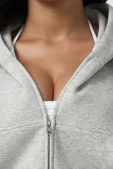 Women Hooded Sport Set: Zip Hoodie + Pants