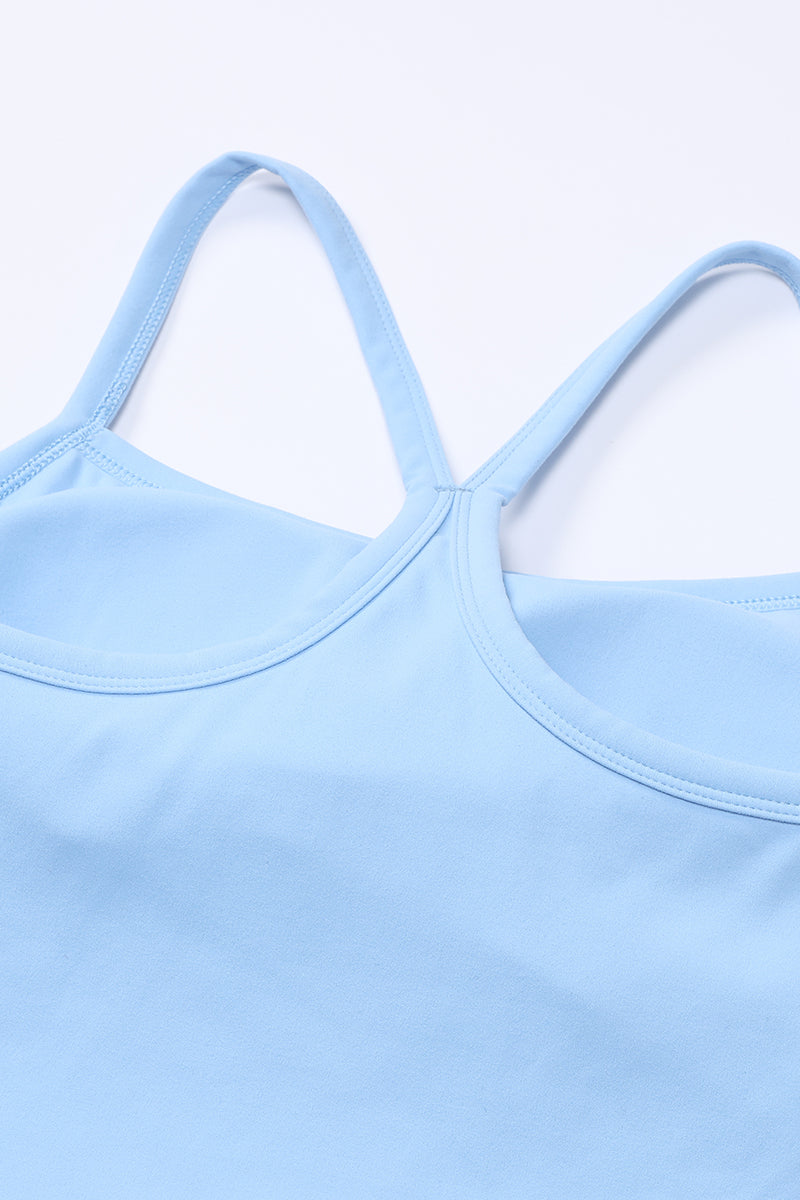 Women High-Waisted Peach Booty Yoga Set: Seamless Crotch Shorts + Y-Back Sports Bra