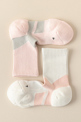 Women's Professional Color Block Sports Yoga Crew Socks