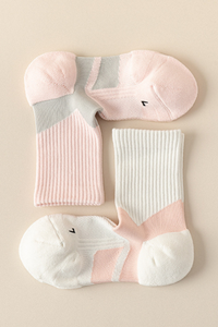 Women's Professional Color Block Sports Yoga Crew Socks