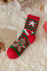 Women Christmas Cute Xmas Cartoon Mid Calf Socks
