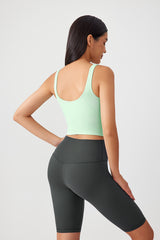 Women Fixed Bra Pads U-Back Nude Shape Fitness Yoga Exercise Vest