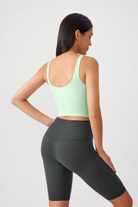 Women Fixed Bra Pads U-Back Nude Shape Fitness Yoga Exercise Vest