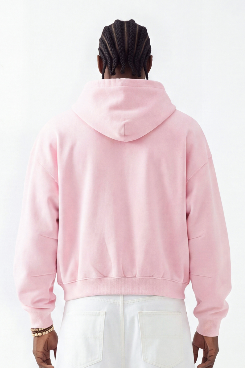 Men's Fall 100% Cotton 360G Boxy Cropped Two‑Way Zip Jacket