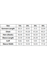 Plus Size Women's Side Pleated Long Sleeve Hooded Cover Up