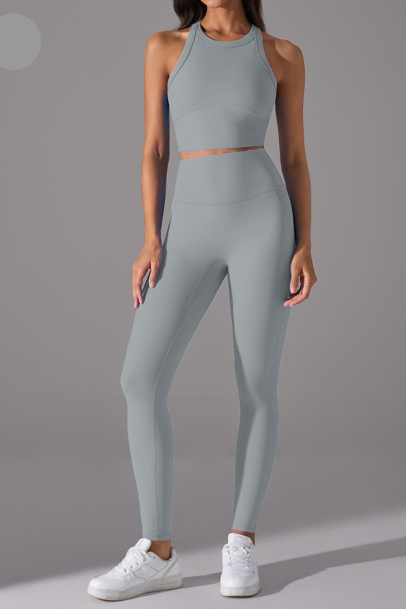 Women High Intensity Sports Bra Seamless Workout Yoga Set