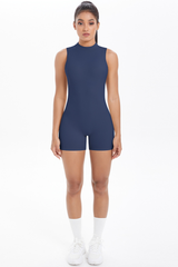 Women's sleeveless backless yoga bodysuit