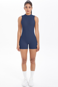 Women's sleeveless backless yoga bodysuit