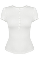 Women's Short-Sleeve Henley Tee