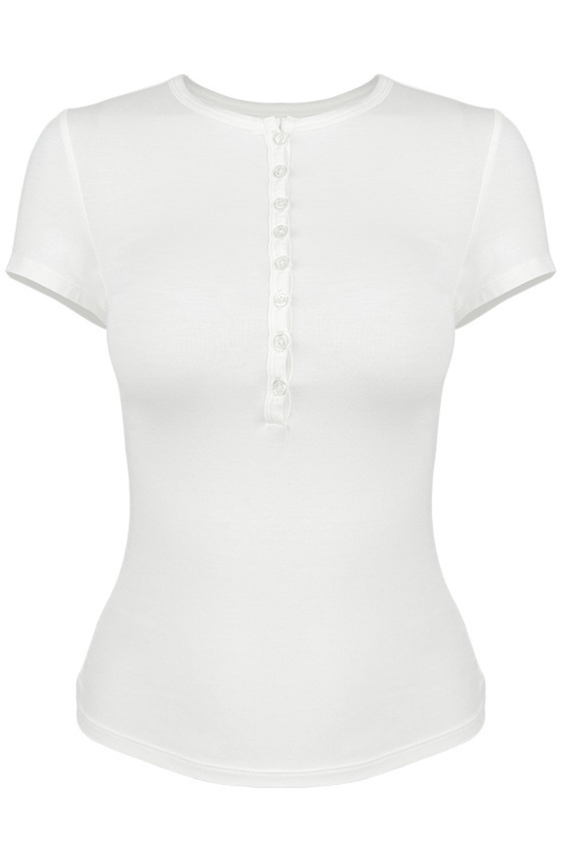 Women's Short-Sleeve Henley Tee
