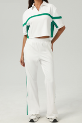 New Color-Blocked Fashion Loose Casual Tennis Sports Set