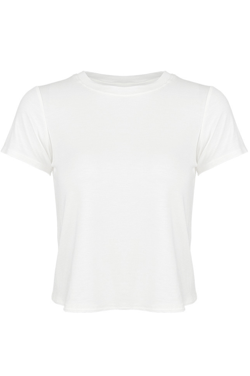 Elastic fitness and casual short-sleeved T-shirt