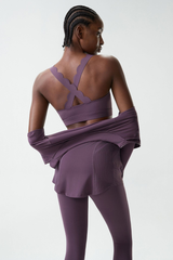 Women's 3-Piece Activewear Set: Jacket + Sports Bra + Leggings