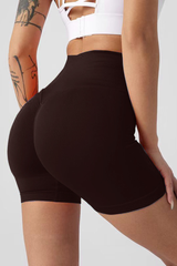 Women's Athletic Pleated Buttocks Lift Slim Shorts