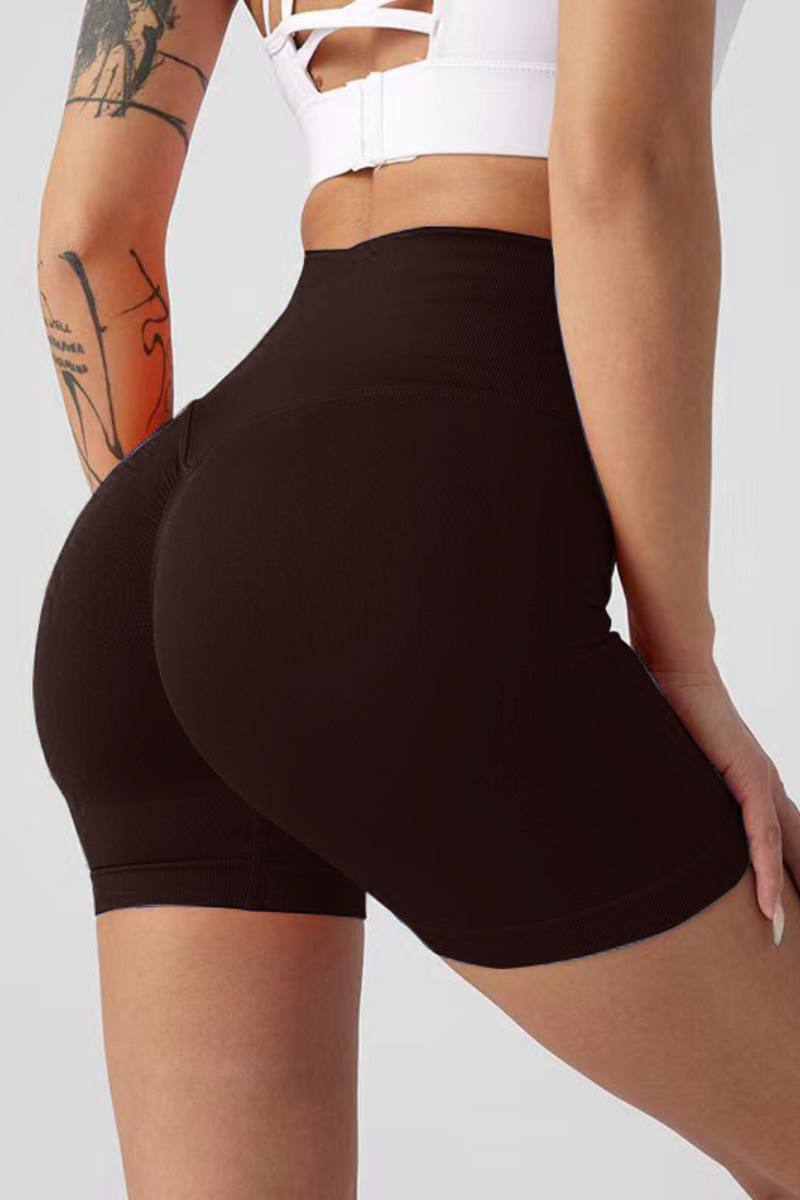 Women's Athletic Pleated Buttocks Lift Slim Shorts