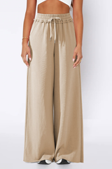 Straight-leg casual pants