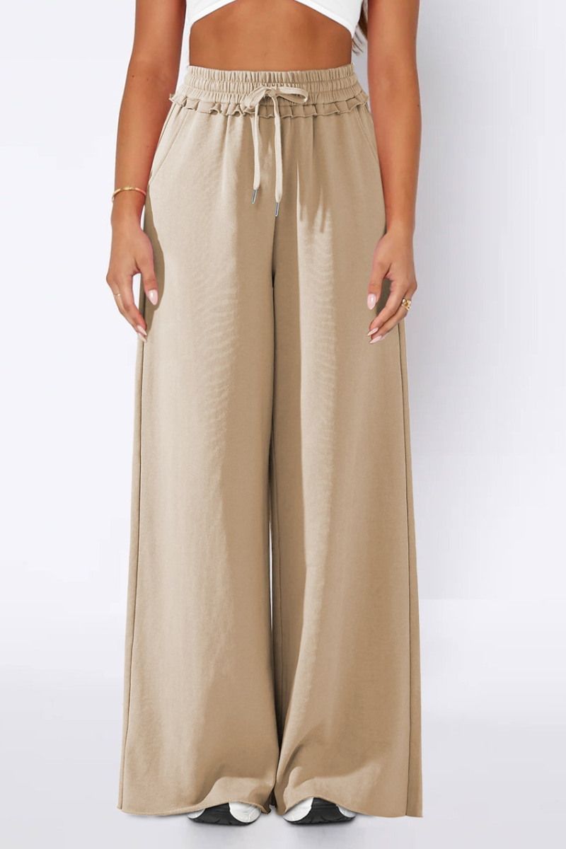 Straight-leg casual pants