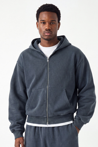Men's Fall Washed Vintage Boxy  Comfort Color Hooded Jacket