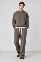 Men's Heavyweight Heathered Sweatshirt And Sweatpants Set