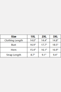 Plus Size Women's U-Back Cropped Tank Top with Built-in Pads