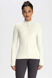 Slim-fit, stand-up collar sports jacket