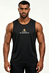 Men's Raglan Crew Neck Printed Quick Dry Athletic Tank Top