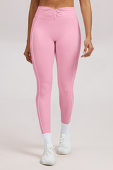 Women's Athletic High-Waisted Pleated Seamless Yoga Leggings