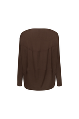 Modal turtle-back long-sleeved top