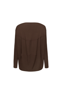Modal turtle-back long-sleeved top