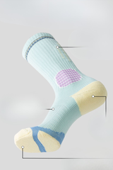 Women's Color Block High-Stretch Calf-High Spoprts Socks
