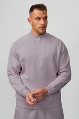 Men's Half-Zip Mock Neck Thermal Sweatshirt