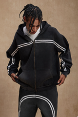 Water-washable knitted zipper jacket