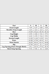 Women's V-Neck Floral Gingham Patchwork Bikini Set